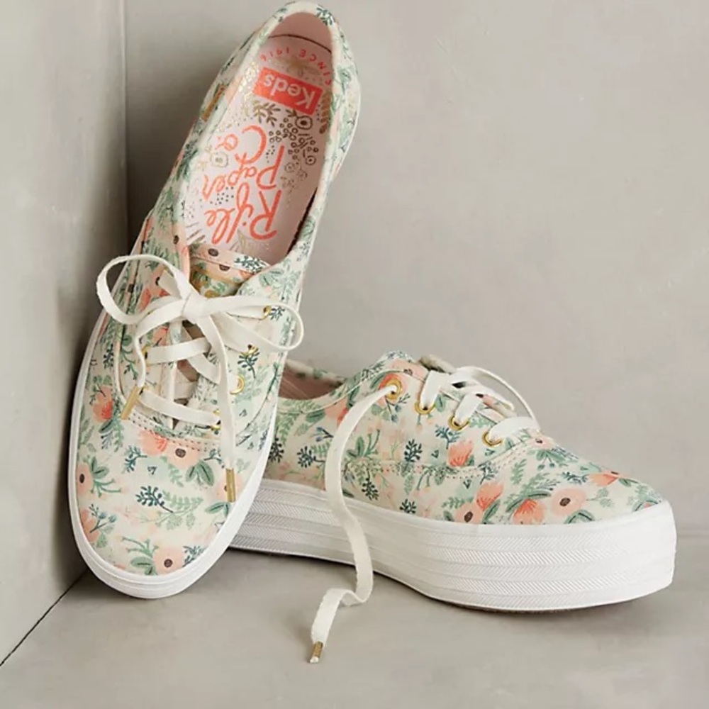 Floral Print Rifle Paper x Keds Tennis Shoes